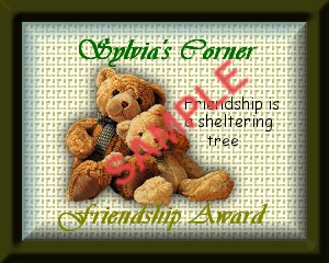 Sylvia's Corner Frienship Award